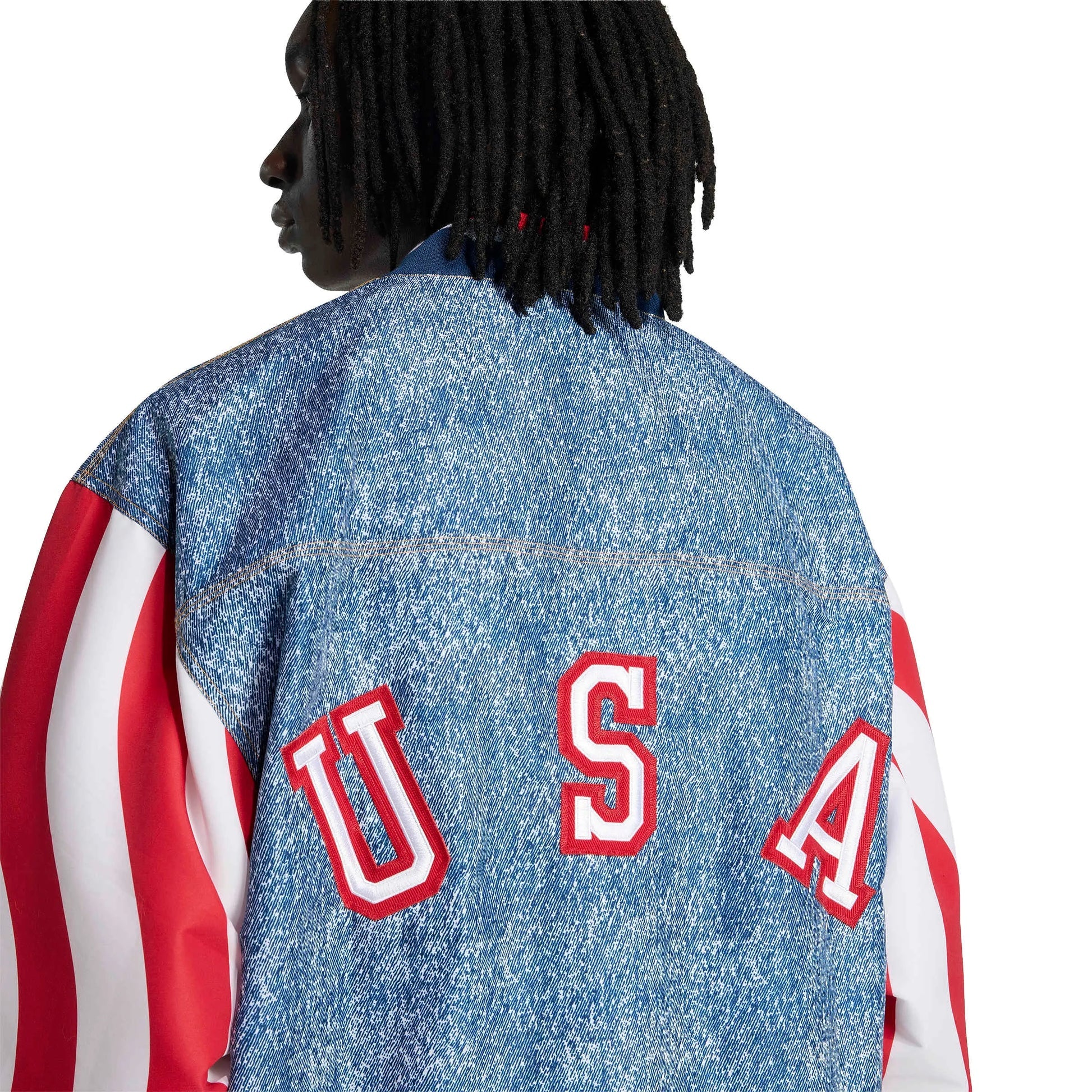 USA Men's Denim Graphic Track Top