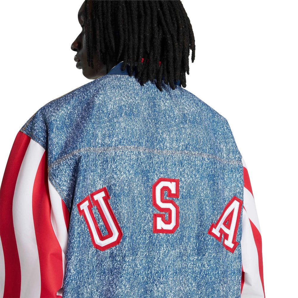 USA Men's Denim Graphic Track Top